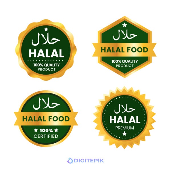 Golden Halal Badge Collection